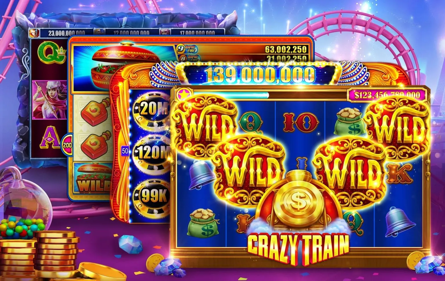 Hình ảnh các trò chơi slot game với jackpot lớn tại b66 game.